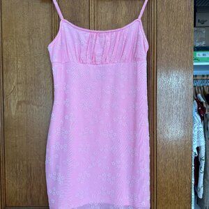 Vintage pink mini dress